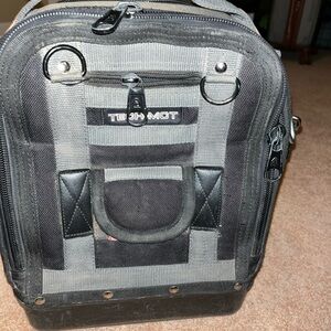 Black Laptop Bag with Durable Material and Structured Design